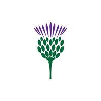 Schotse distel bloem logo afbeelding vector