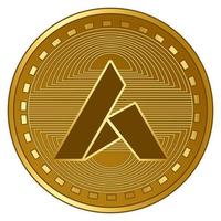 gouden futuristische vurigheid cryptocurrency munt vectorillustratie vector