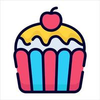 cupcake, dessert icoon, vector design usa onafhankelijkheidsdag icoon.