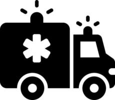 ambulance, noodpictogram, pictogram voor gezondheidszorg en medisch. vector