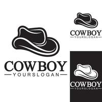 cowboyhoed logo pictogram vector ontwerpsjabloon