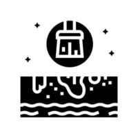 zwembad schoonmaakdiensten glyph pictogram vectorillustratie vector