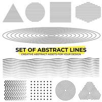 set geometrische lijn vormen vector