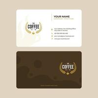 koffie en café sjabloon voor visitekaartjes vector