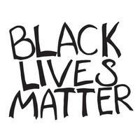 tekening. de inscriptie wblack lives matter. een symbool van rassengelijkheid, de strijd voor de rechten van zwarten. demonstratie, piket. vector