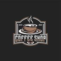 koffie winkel logo ontwerp vector illustratie sjabloon