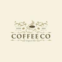 koffie logo vector ontwerpsjabloon.
