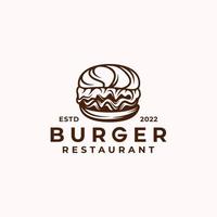 hamburger logo vector ontwerpsjabloon. fastfood-logo