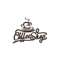 koffie winkel logo ontwerp vector illustratie sjabloon