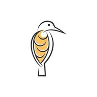vogel lijn kunst logo ontwerp vectorillustratie vector