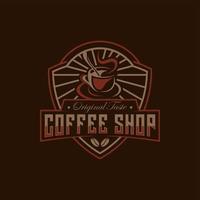 koffie winkel logo ontwerp vector illustratie sjabloon