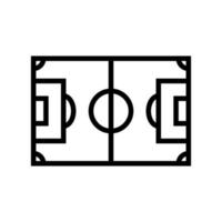 veld voetbal lijn pictogram vectorillustratie vector