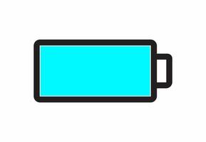 platte batterijbalk pictogram illustratie minimale technologie symbool vector