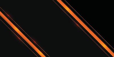 zwart en oranje luxe vector abstracte achtergrond, moderne donkere technologie achtergrond gebruik voor business, corporate, poster, sjabloon, feestelijk, luxe uitnodigingskaart eps10 vector illustratie