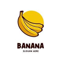 banaan-logo. vector banaan cirkel illustratie