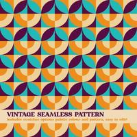 vintage naadloos patroonontwerp met stalen opties kleurenpalet en patroon v2 vector