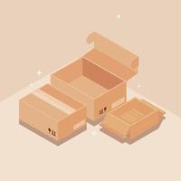containers karton en pak: vector