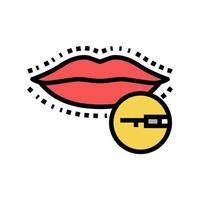 lippen chirurgie kleur pictogram vectorillustratie vector