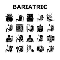 bariatrische chirurgie collectie iconen set vector