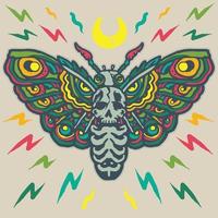 de vlinder vlinder vintage mandala stijl illustratie vector