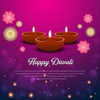 glanzende viering diwali festival van lichten vakantie ontwerp vector