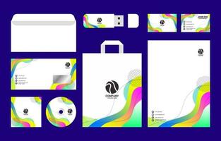 business kit met neon accent vector