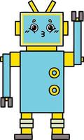 leuke tekenfilmrobot vector