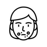 herpes ziekte lijn pictogram vectorillustratie vector