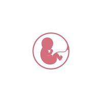 foetus-logo. vector illustratie ontwerpsjabloon.