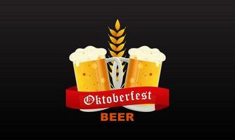 realistische oktoberfest bierfestival achtergrond kan worden gebruikt voor postersjabloon vector
