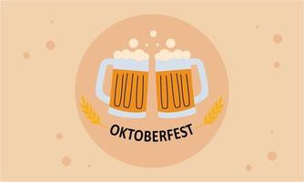 realistische oktoberfest bierfestival achtergrond kan worden gebruikt voor postersjabloon vector