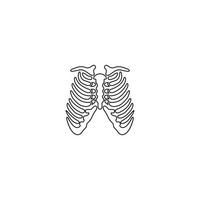 pictogram menselijke ribben vector