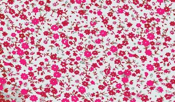 stof rood-roze bloem patroon textuur vector behang. textuur kleding achtergrond