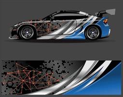 auto wrap sticker graphics. abstracte adelaarsstreep grunge race- en sportachtergrond voor racekleuren of dagelijks gebruik auto vinyl sticker vector