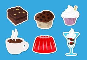 Brownie Desserts Illustraties Vector