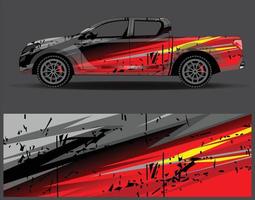 auto wrap ontwerp vector. grafische abstracte streep racen achtergrond kit ontwerpen voor wrap voertuig race auto rally avontuur en livery vector