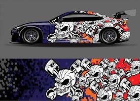 auto wrap sticker vinyl sticker ontwerpen concept. auto-ontwerp geometrische streep tijger achtergrond voor wrap voertuigen raceauto's bestelwagens en livery vector