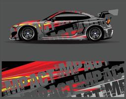 auto wrap sticker vinyl sticker ontwerpen concept. auto-ontwerp geometrische streep tijger achtergrond voor wrap voertuigen raceauto's bestelwagens en livery vector