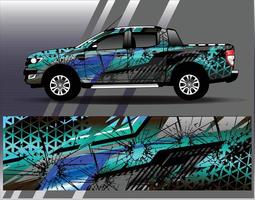 auto wrap ontwerp vector. grafische abstracte streep racen achtergrond kit ontwerpen voor wrap voertuig race auto rally avontuur en livery vector