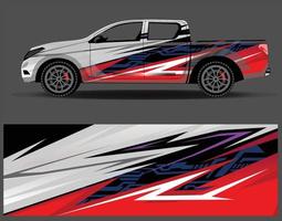 auto wrap ontwerp vector. grafische abstracte streep racen achtergrond kit ontwerpen voor wrap voertuig race auto rally avontuur en livery vector