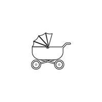 kinderwagen pictogram vector illustratie sjabloonontwerp