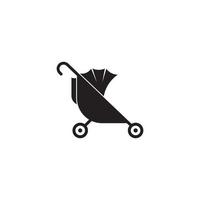 kinderwagen pictogram vector illustratie sjabloonontwerp