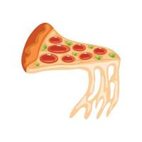 pizza gesmolten kaas vector