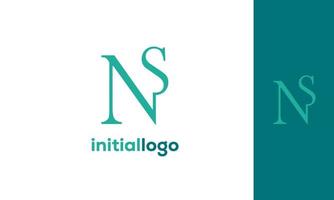 alfabet letters initialen monogram logo ns, sn, n ands vector