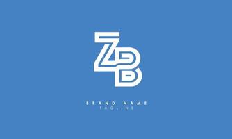 alfabet letters initialen monogram logo zb, bz, z en b vector