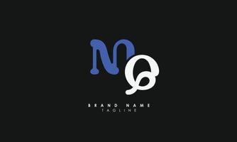 alfabet letters initialen monogram logo mq, qm, m en q vector