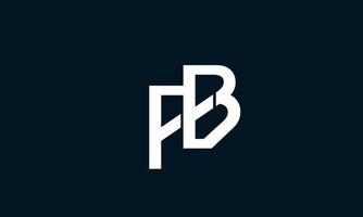 alfabet letters initialen monogram logo fb, bf, f en b vector
