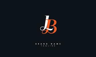 alfabet letters initialen monogram logo lb, bl, l en b vector