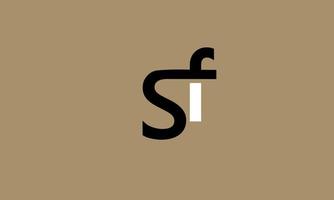 alfabet letters initialen monogram logo sf, fs, s en f vector