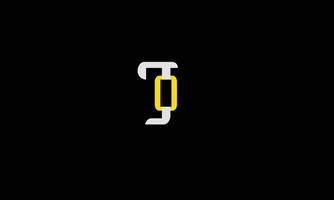 alfabet letters initialen monogram logo jo, oj, j en o vector